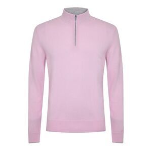 Callaway Mens Zip Neck Sweater Top / Pink